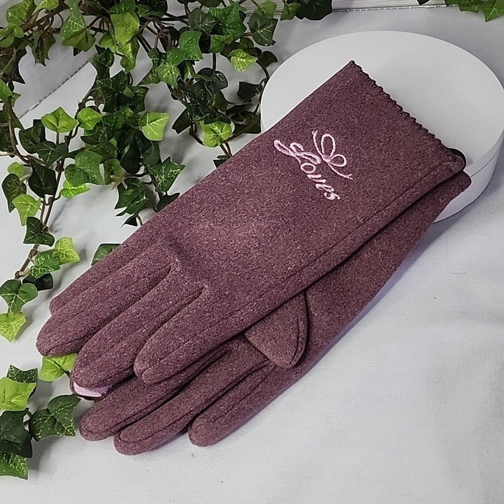 Women's Soft Gloves with Velvet Lining Warm Heathered Rose New